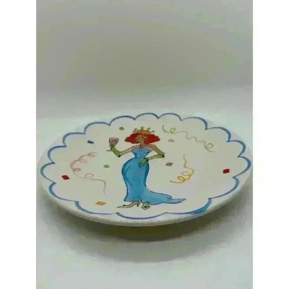 Kate Williams Design for Brylane Wishes - single plate Red Hair Princess Queen - Picture 11 of 11